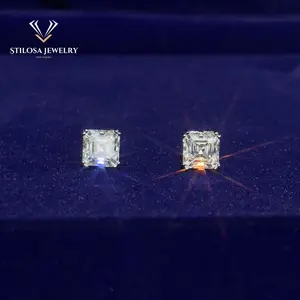 Anting-anting lingkaran kecil wanita, perhiasan anting-anting mewah Vvs Moissanite emas 925 perak