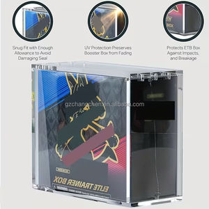 Boîte de protection en acrylique pour cartes Pokémon, design OEM d'usine, épaissie, pour booster box, boîte de rangement et de présentation en acrylique - Product Image 4