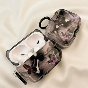 เคส TPU ลายผีเสื้อสีดำแบบเรียบง่ายสำหรับ airpods 1/2/3 /pro - Product Image 4