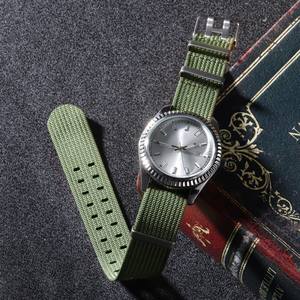 Nouveau <span class=keywords><strong>bracelet</strong></span> en <span class=keywords><strong>nylon</strong></span> côtelé monobloc de 20/22 mm pour montres <span class=keywords><strong>Seiko</strong></span>, Omega, Tissot – Accessoires de <span class=keywords><strong>bracelet</strong></span> de montre - Product Image 3