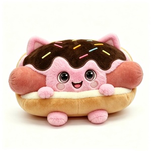 Peluche personnalisée pour chat en forme de hot-dog, jouet en peluche hot-dog, peluche animale alimentaire, peluche pour chat, peluche alimentaire de boulangerie - Product Image 3