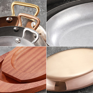 Stainless Steel Oval Steak <b>Plate</b> Double Handle Commercial Grade Party Use - Product Image 5