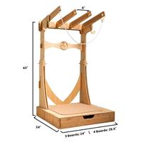 Support de planche à surf LISS Spirit pour 3 et 4 planches, rangement et présentation intérieurs pour longboard, shortboard, snowboard, wakeboard
