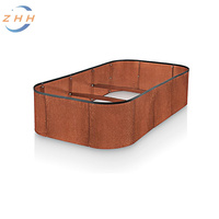 Corten Steel mengangkat tempat tidur taman luar ruangan // Modular Corten pekebun, sayuran, bunga