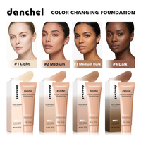 Fond de Teint Teinté Changeant de Couleur en Gros, Léger, Couvrance Totale, Imperméable, Résistant à la Transpiration, Fini Naturel Rosé, Lissant pour Usage Quotidien