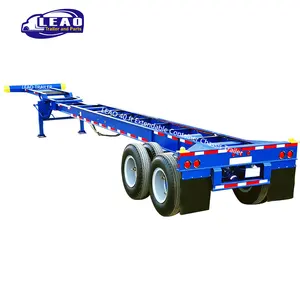 Fabrik preis Zwei Achsen 20ft 40ft Inter modal Skel Container Chassis Trailer zu verkaufen