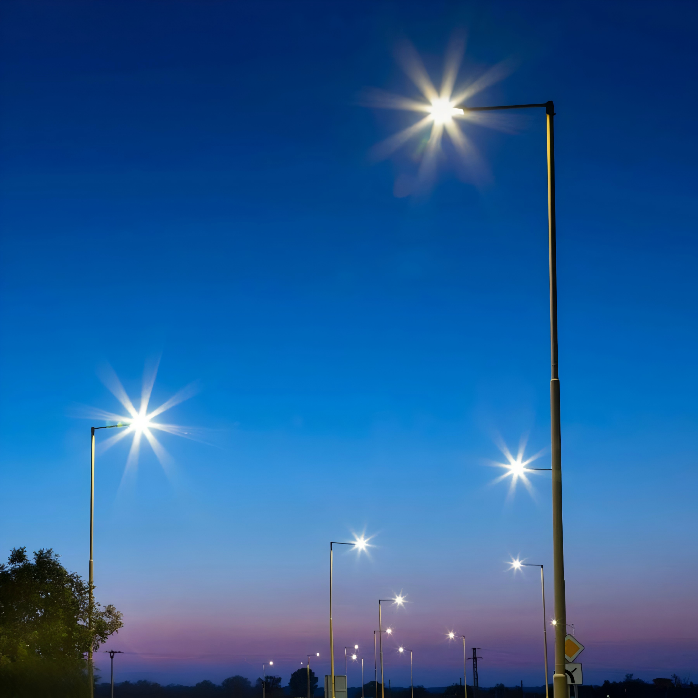 60W-300W AC IP65 Aluminum Waterproof Outdoor LED Street Road Lamp with Pole 5-Year Warranty 3500-5000K Color Temperature