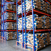Étagère à palettes en acier empilable industrielle pour le stockage en entrepôt, haute capacité, centre logistique, certifiée CE