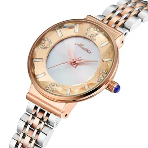 MEIBIN 1526ขายส่งนาฬิกาควอตซ์โลโก้ที่กำหนดเองวงสแตนเลสขายร้อนทนน้ำ