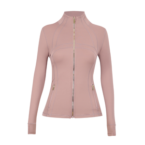 <span class=keywords><strong>Veste</strong></span> pour <span class=keywords><strong>femme</strong></span> avec fermeture éclair dorée, éco-responsable, en spandex/nylon, <span class=keywords><strong>fitness</strong></span>, gym, coupe ajustée, qualité supérieure, haute performance, <span class=keywords><strong>veste</strong></span> de yoga - Product Image 3