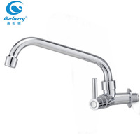Robinet de lavabo en plastique chromé à poignée unique et à trou unique pour cuisine, salle de bain, salle de sport avec cartouche en céramique eau froide