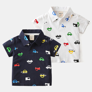 Wholesale Boys' Summer Cotton Full Print Cartoon Short Sleeve Shirts From China Supplier - Product Image 3