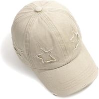 Casquette de baseball unisexe décontractée en coton doux et respirant, avec broderie étoile personnalisée, bord incurvé, effet vieilli et délavé, style vintage