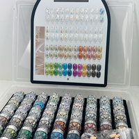 Poudre à ongles effet miroir chromé, poudre Aurora Fairy, 12, 24, 48 couleurs, ensemble de poudres métalliques pour nail art, pour salon, fournisseur en gros