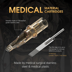 Aiguilles de tatouage Ambition 0,25-0,3-0,35 mm Round <span class=keywords><strong>Shader</strong></span> 3RS 5RS 7RS 21RM 23RM 25RM 1RL 3RL 5RL 7RL Round Liner Premium Cartridges - Product Image 3