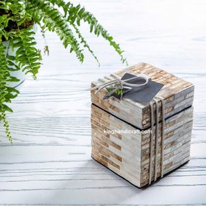 Elegant Mother Pearl Shell Lacquer Technique Inlay Box for Ramadan <b>Eid</b> <b>Gift</b> Packaging Handmade Waterproof Decorative Jewelry - Product Image 3