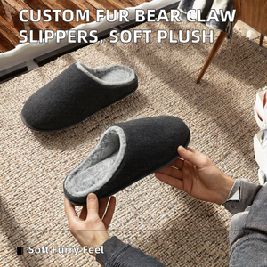 Pantuflas de Casa Personalizadas con Forro de Sherpa, Parte Superior Suave, Punta Cerrada, Estilo Mule para Interiores, Calzado de Invierno para Descansar - Product Image 2