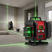 Kit de niveau laser vert à auto-nivellement haute précision avec télécommande et trépied pour travaux de construction de carrelage