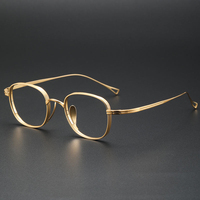 Lunettes de vue carrées légères en titane argenté, montures optiques de haute qualité pour hommes et femmes, vente en gros