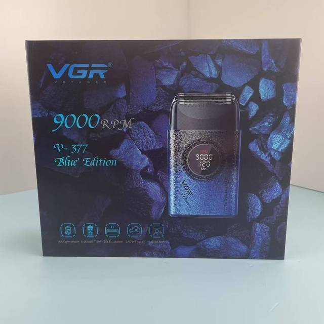 Vgr V-377 Blue Hair Shaver Rechargeable Professional Electric Shavers for Men