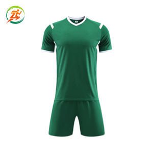 Ensemble d'uniformes de football unisexe pour adultes, compétition professionnelle, manches courtes, respirant, séchage rapide, uni, 100% polyester, <span class=keywords><strong>col</strong></span> <span class=keywords><strong>bateau</strong></span> - Product Image 2
