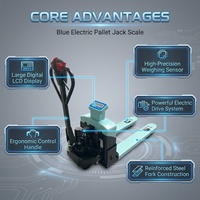 Transpaleta Eléctrica de 3 Toneladas, Transpaleta Eléctrica Manual con Báscula Electrónica, 1 Año de Garantía, Soporte OEM