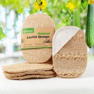 Wholesale 100% Biodegradable Natural Loofah Sponge Effective Dishwashing Luffa Scourer <strong>Scrub</strong> <strong>Brush</strong> Model BM-12 Cleaning <strong>Brushes</strong> - Product Image 2