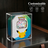 Boîte de présentation en acrylique pour TCG 30ème Anniversaire, résistante aux UV, avec rangement magnétique, protection intégrale, personnalisable, directement de l'usine