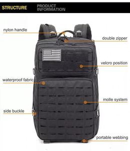 Mochila Táctica con Logotipo Personalizado, Bolsas Deportivas para Hombre, Mochilas de Caza Impermeables con Camuflaje - Product Image 4