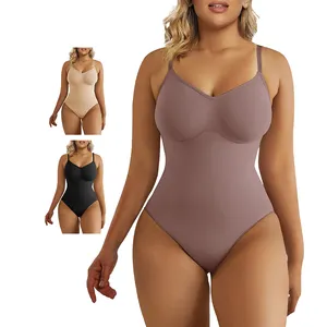 Custom Design Tummy Control Seamless Body Shaper Top Plus Size Sculpting Bodysuit fajas colombianas shapewear for Women