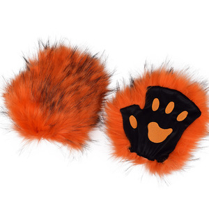 Guantes de Pata de Lobo de Piel Sintética sin Dedos, Mitones Cálidos de Invierno para Cosplay, Halloween, Fiestas y Accesorios de Disfraces - ¡Venta Caliente de Fábrica! - Product Image 2