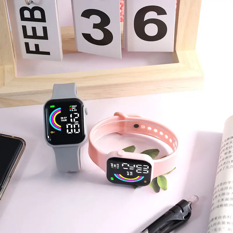 Estudante relógio eletrônico Barato silicone iluminação esporte Criança LED Watch Para Crianças Relógios Digitais