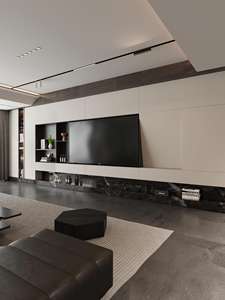 Modern Home Hotel Wooden <b>Tv</b> Cabinets Furniture Designs Living Room Led Lighting <b>Wall</b> <b>Mounted</b> Screen Free <b>Tv</b> Cabinet Design - Product Image 5