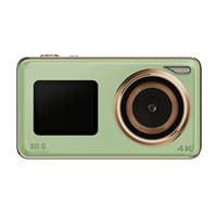 Appareil photo numérique avec zoom numérique 18X, double écran, vidéo 4K FHD réelle, photos 80MP, flash LED, écran LCD 2,88 pouces, EIS, WIFI