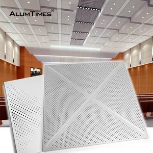 Sound Absorbing Aluminum Suspended Ceiling Tiles Decorative False Aluminum Ceiling