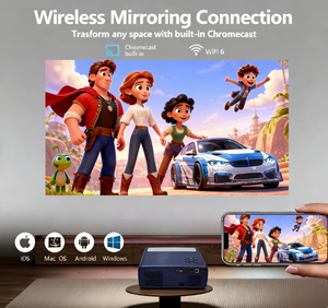 Full HD 4K video chiếu Android 11 wifi6 tof tự động lấy nét rạp hát tại nhà Laser Netflix chứng nhận được xây dựng trong tv box cho rạp chiếu phim - Product Image 4