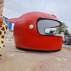 Custom FRP Giant Motorcycle Helmet Booth - Novelty <strong>Food</strong> Stall/Kiosk for Cafe, Hot Dog <strong>Stand</strong> - Weatherproof Design. - Product Image 4