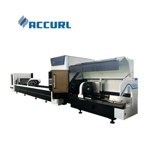 ACCURL High speed CNC fiber laser tube cutting 6000W laser cutting machine for sale