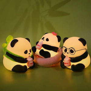 Lampe de nuit <span class=keywords><strong>Panda</strong></span> à éclairage automatique, 3 niveaux de luminosité, lampes pour enfants, lampe de nuit en silicone rechargeable - Product Image 1