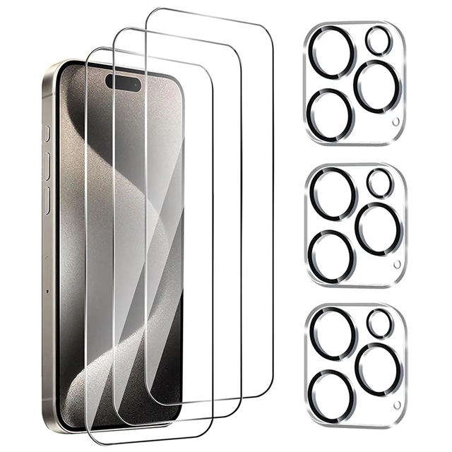 Screen Protectors for iPhone 16 Plus 11 12 13 14 15 Pro Max Camera Lens Protector for iPhone 17 Air 17 Pro Cover Tempered Glass