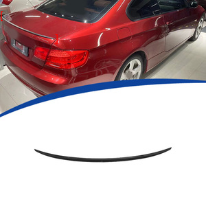 Alerón trasero BMW para modelos E92 M3, textura de carbono negro brillante, ABS, tipo cola de pato, instalación con cinta 3M - Product Image 5