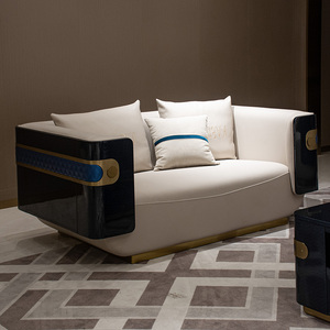 Luce italiana lusso Bashar II divano Post-moderno semplice in legno massello per appartamento Villa centro commerciale soggiorno mobili combinazione - Product Image 4