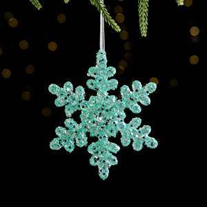 Adornos Navideños Acrílicos Brillantes para el Hogar al por Mayor: Set de Decoración Colgante para Árbol con Bailarinas, Copos de Nieve, Mariposas, Libélulas y Lazos - Product Image 3