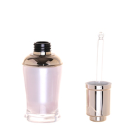Flacons d'huile essentielle de luxe à double paroi de 10 ml, flacons vides en acrylique pour vernis à ongles avec compte-gouttes et pinceau