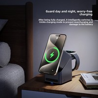 Draadloze klok-oplader 15W, aanraakbediening, draaibaar, universeel voor Android, multifunctioneel, bureau, herkomst Shenzhen