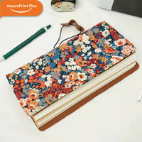 Carnet de voyage Liberty en tissu de coton floral, couverture rigide, rechargeable, feuilles mobiles, imprimé couleur, en cuir PU
