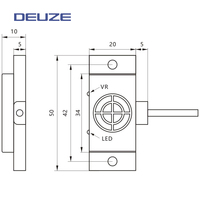 KDCQ50KN10N2 Desain Persegi Datar IP67 NPN NO 10mm 30V DC Sensor Kapasitif Proximitas Jarak Deteksi 5mm Pemasangan Non-Flush