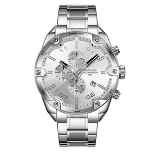 Montre pour homme - Montre multifonctionnelle à trois fonctions, étanche, avec bracelet en acier et fonction chronographe. - Product Image 1