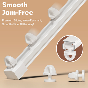 Cuttable Telescopic Adjustable <b>Curtain</b> Rail Flexible Length Aluminium Window Track - Product Image 4