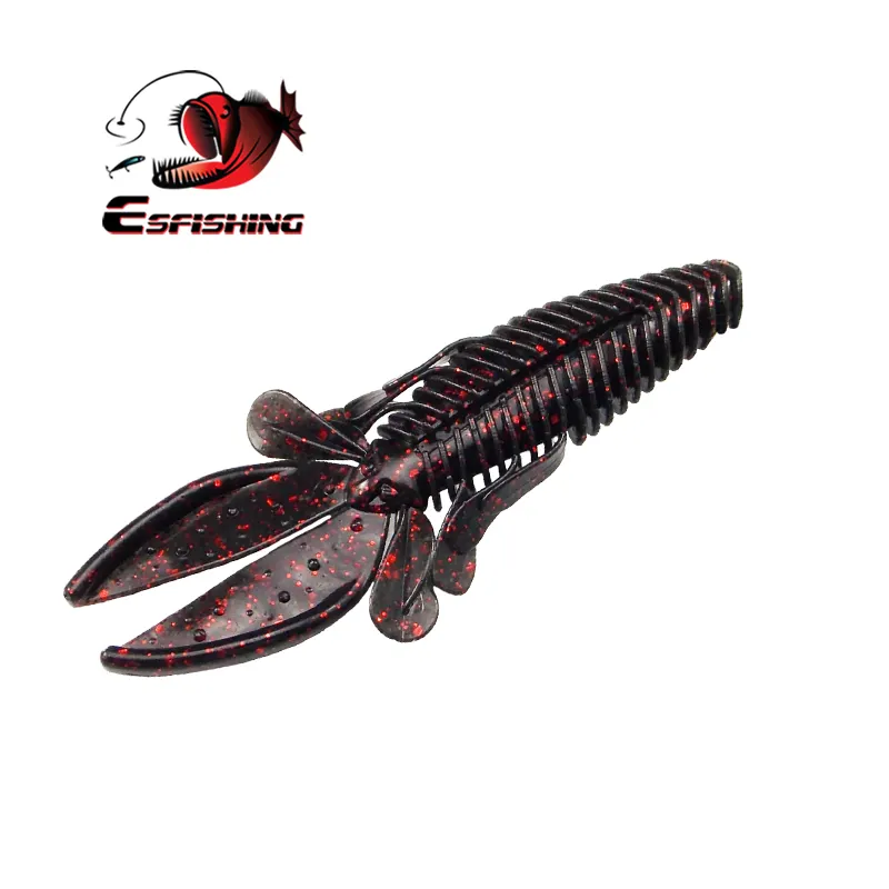 ESFISHING-Cebo blando de plástico para agua salada, cebo de 10cm, 8g, 6 uds.